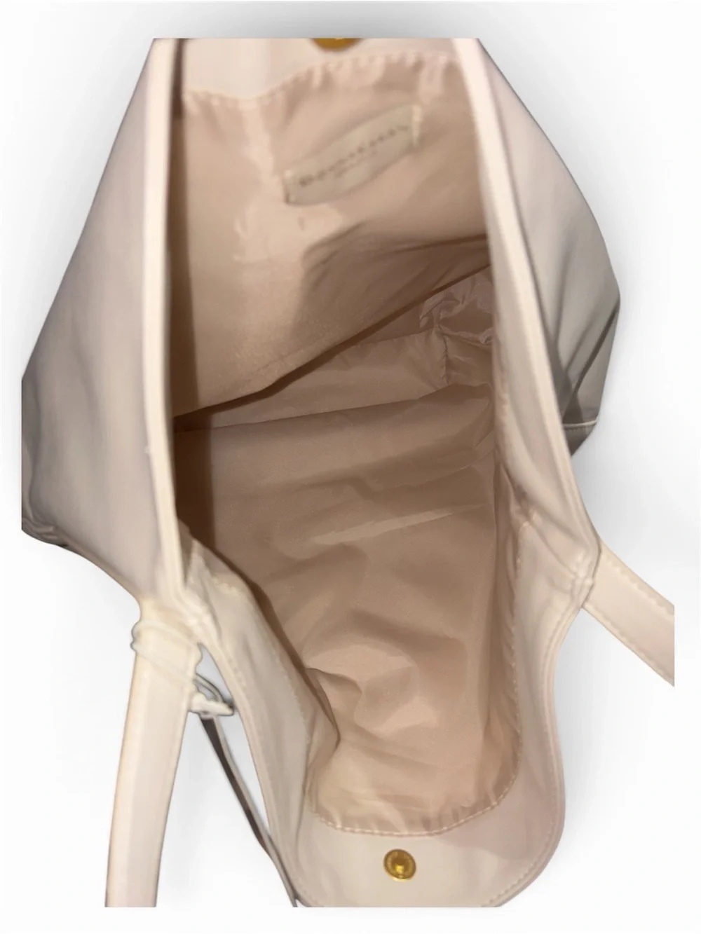 Donna Karan Soft Cream Leather Shoulder Tote
